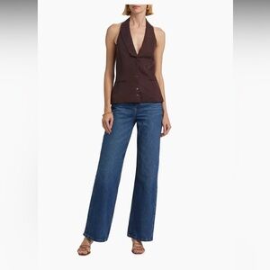 NWT Reformation Alistair Halterneck Button-Up Vest